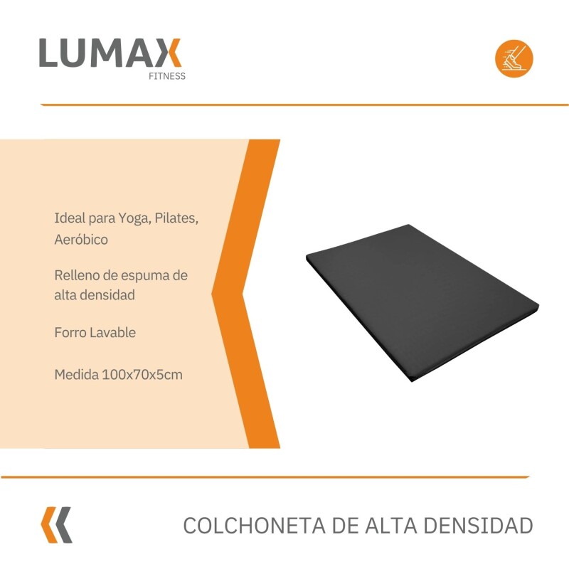 Colchoneta Para Gimnasia De Alta Densidad 100x70x5cm Negro