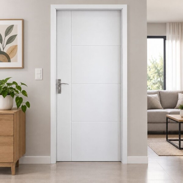 PUERTA INTERIOR MDF B3 2.05 X 0.75 MT BLANCA - DERECHA O IZQUIERDA PUERTA INTERIOR MDF B3 2.05 X 0.75 MT BLANCA - DERECHA O IZQUIERDA