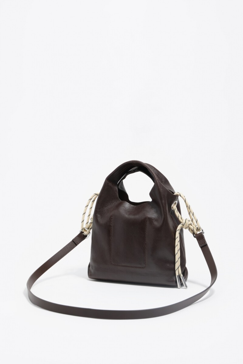 BOLSO DE MANO PIEL NEGRO Cafe