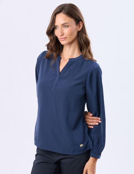 BLUSA MANGA LARGA Azul