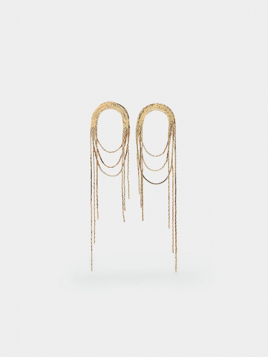 Pendientes Largos Cascada dorado