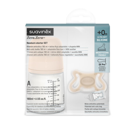 Set Suavinex Pro Mamadera Y Chupete +0 Meses 2 Unidades Set Suavinex Pro Mamadera Y Chupete +0 Meses 2 Unidades