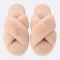 Pantufla Cruzada Varios Colores Beige