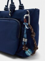 Bolso Tote De Nylon Con Colgante S azul-marino