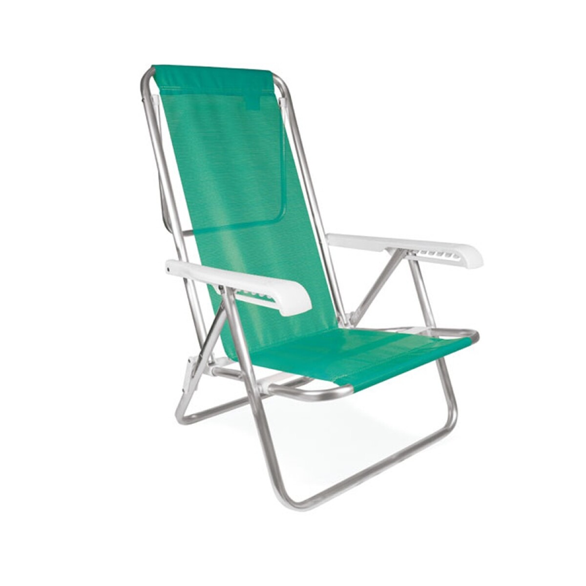 Reposera Silla Reclinable 8 Posiciones Aluminio Mor Sannet - Verde 