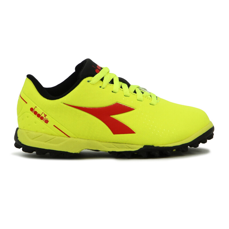 Diadora Champion Niño Soccer Pichichi 5 Tf Amarillo Fluo-rojo