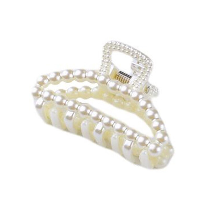 Pinza Para Pelo Blanca Perlada OW PINZA PARA PELO
