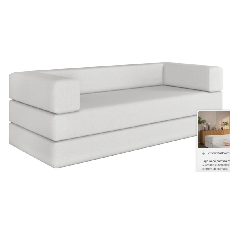 Sillón Sofá Cama Modular 3 Cuerpos Mover Compactado En Caja Beige