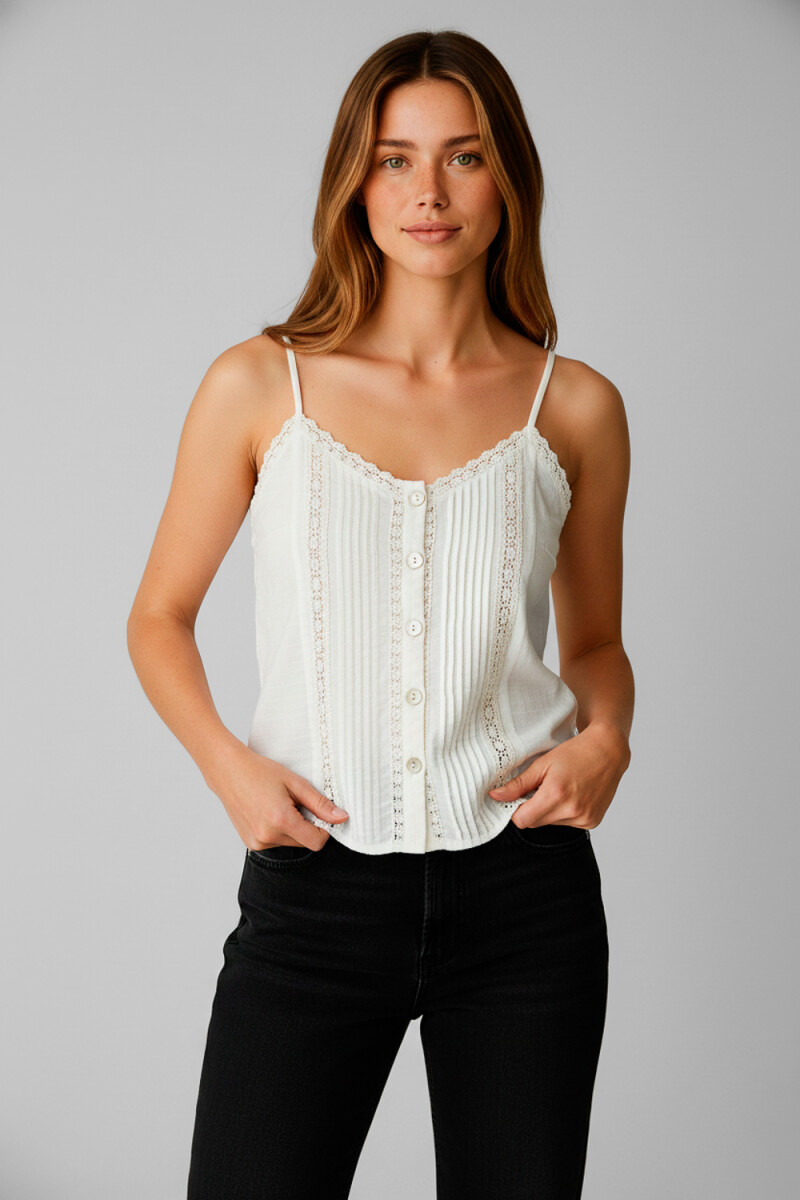 Musculosa Yvona - Marfil / Off White 