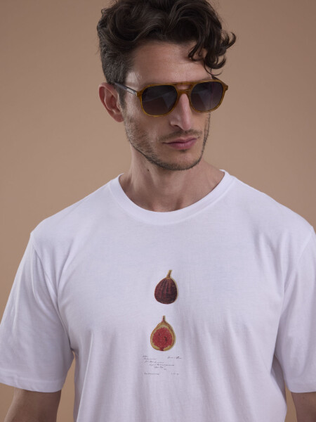 T-SHIRT ESTAMPA FICO BLANCO