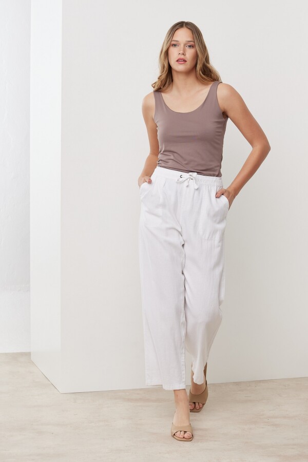 Pantalon Lino BLANCO