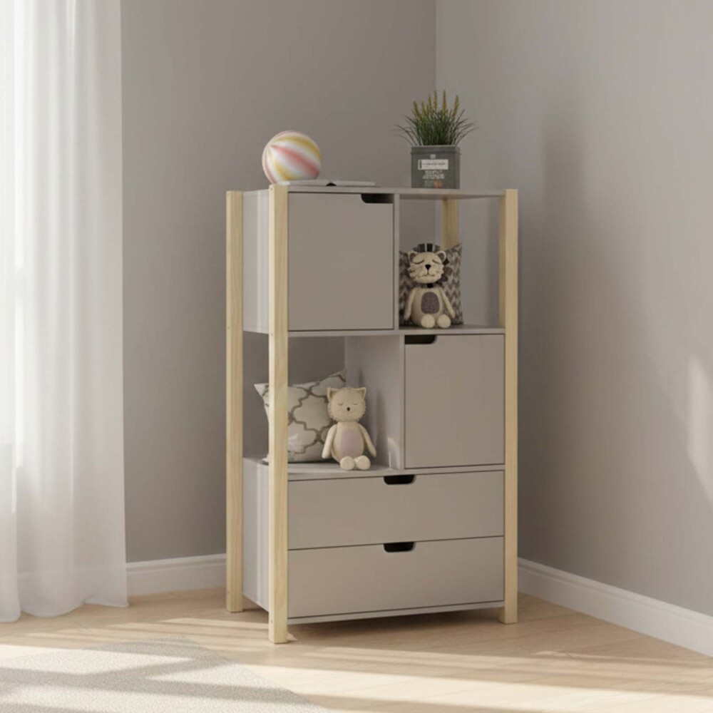 ORGANIZADOR MDF-Y-MADERA GRIS FELICITAS