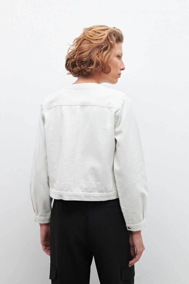 Chaqueta bordada blanco