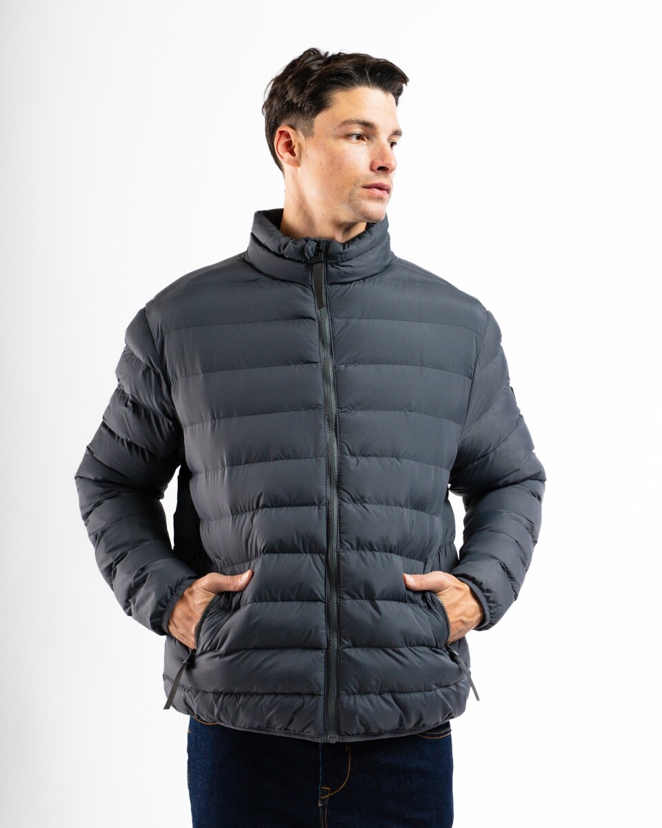 Campera Nylon Capitoneada Clasica Granada - Gris Oscuro 