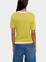 Camiseta Básica Bicolor verde