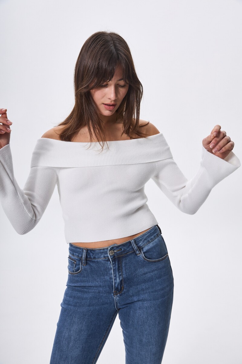 Sweater Plume Blanco