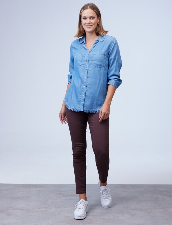 Camisa Tencel Flecos JEAN