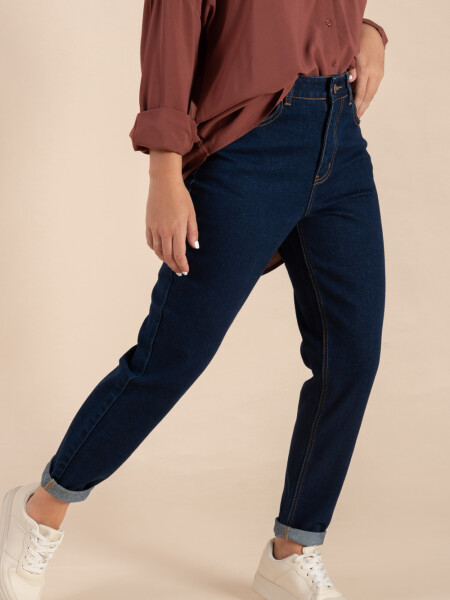 Jean mom fit Azul Medio