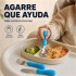 Set X3 Cubiertos Infantiles Marcus & Marcus Agarre Fácil Azul