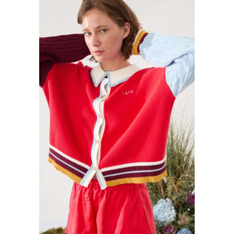 Cardigan Funny Rojo