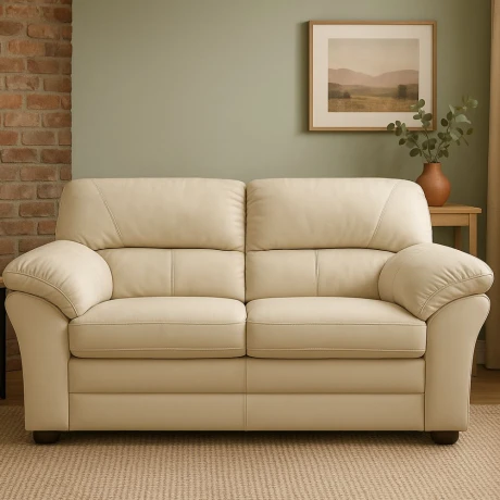 Sillon 2 cuerpos Cuero Natural Beige