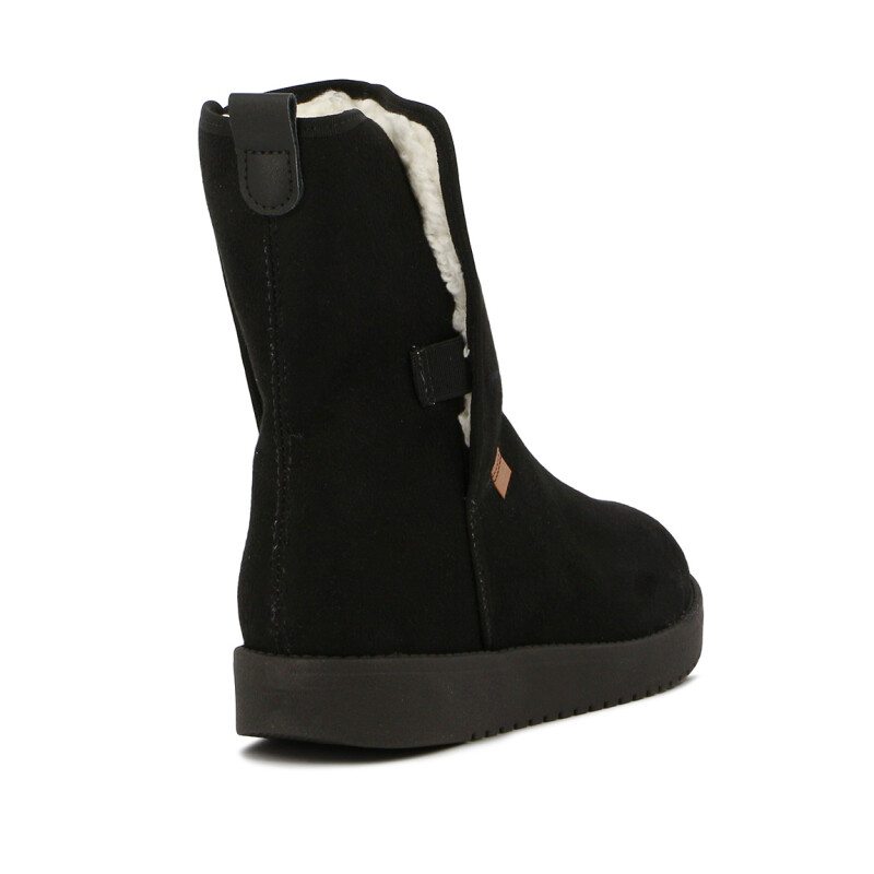 Moleca Bota Gamuza Negro-blanco