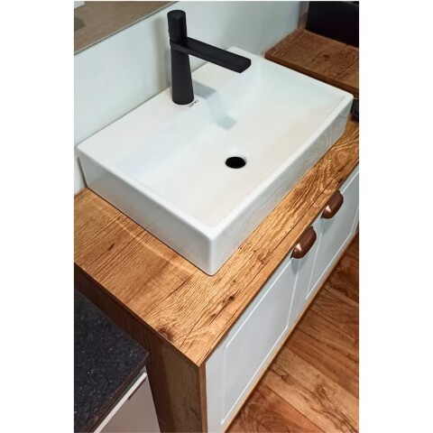 Bacha de apoyo rectangular 52x36 cm c/mesa Blanco Brillo Dmc Bacha De Apoyo Rectangular 52x36 Cm C/mesa Blanco Brillo Dmc