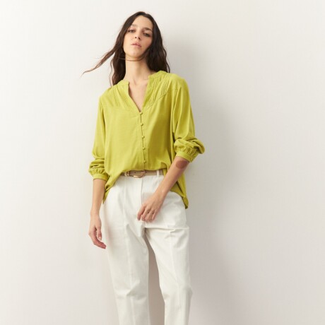 CAMISA PERLINA Verde Manzana