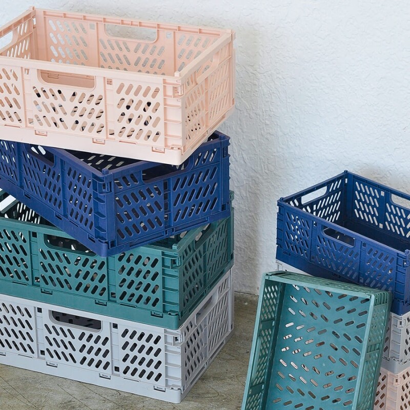Caja de almacenamiento plegable grande rosa