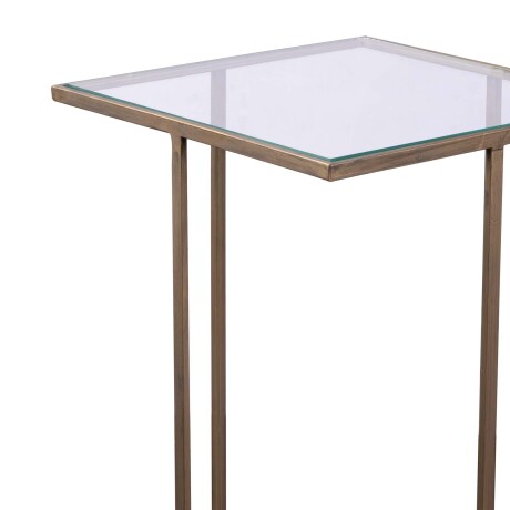 MESA AUXILIAR VIDRIO GRIS STRASBURG 779208 BRONCE