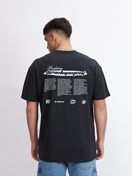 REMERA PUSHING NEGRO
