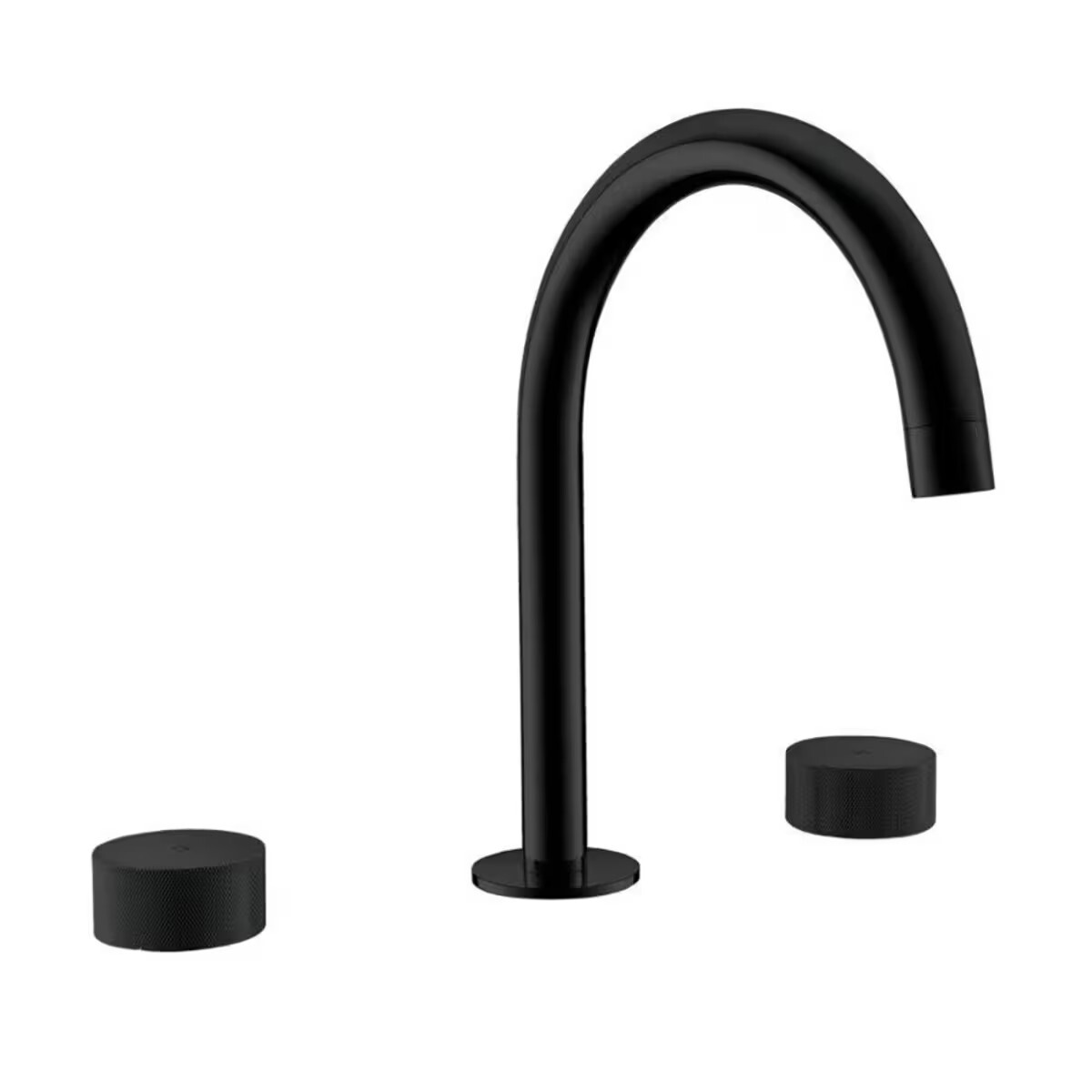 Grifería De Lavatorio Bimando De Mesada Nuoro Negro Mate 