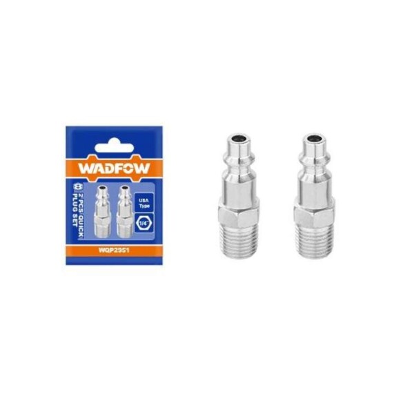 SET X2 ACOPLES 1/4" USA TYPE WADFOW MACHO Set X2 Acoples 1/4" Usa Type Wadfow Macho