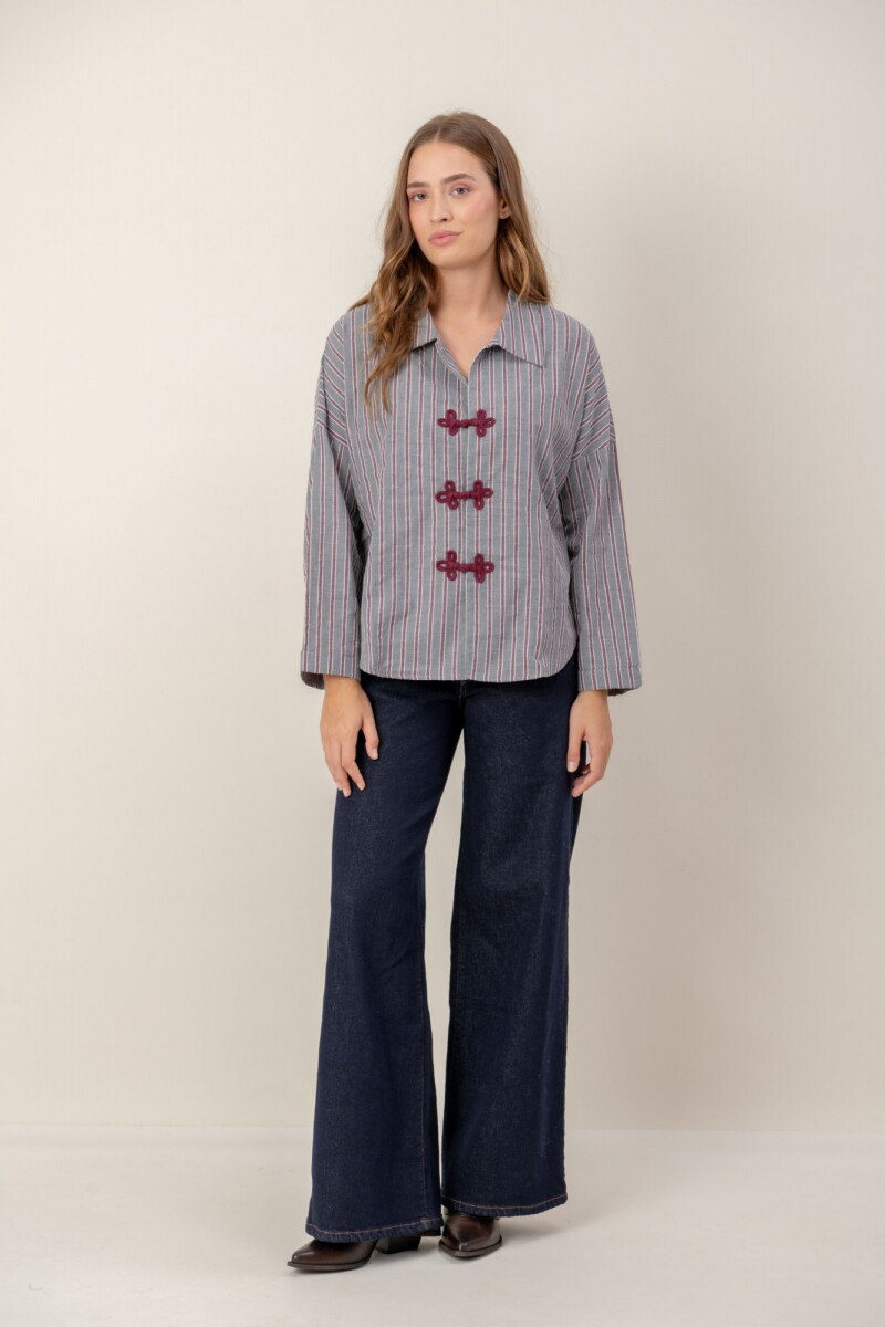 Camisa Alamar - Bordeaux 