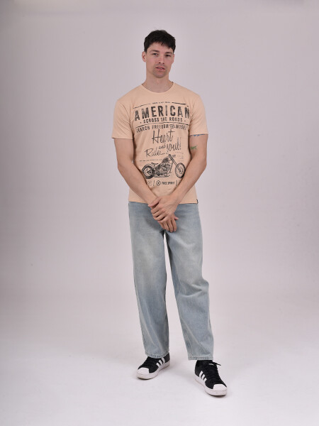REMERA AMERICAN BEIGE
