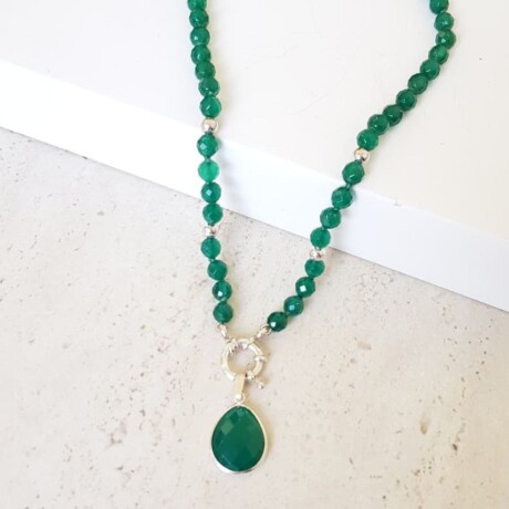 Collar Agata Verde -Plata 925 Collar Agata Verde -Plata 925