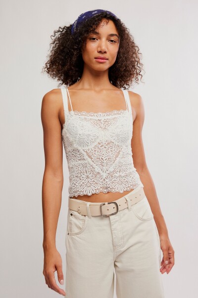 MUSCULOSA ENCAJE LOVE AND LACE Marfil
