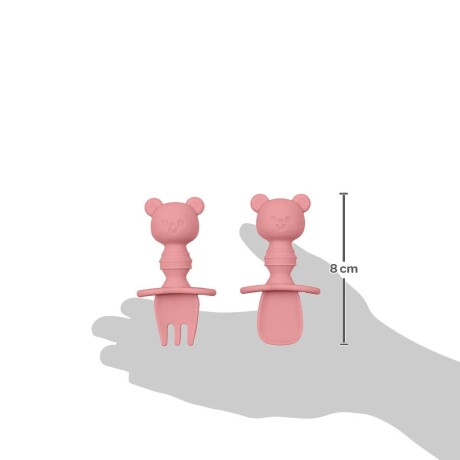 Mi primer Cubiertos silicona Osito rosa