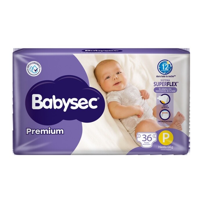 BABYSEC PREMIUM HIPER PEQUEÑO PAQ. X 36 única