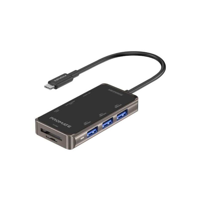 Hub Promate PrimeHub-Mini USB-C a HDMI Micro SD TF USB RJ45 Hub Promate PrimeHub-Mini USB-C a HDMI Micro SD TF USB RJ45