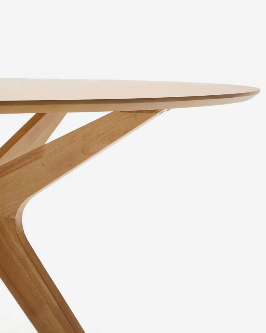 Mesa redonda Naanim de chapa de de roble Ø 120 cm