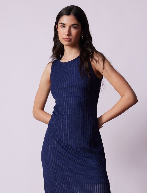 Vestido Maxi Lineas AZUL