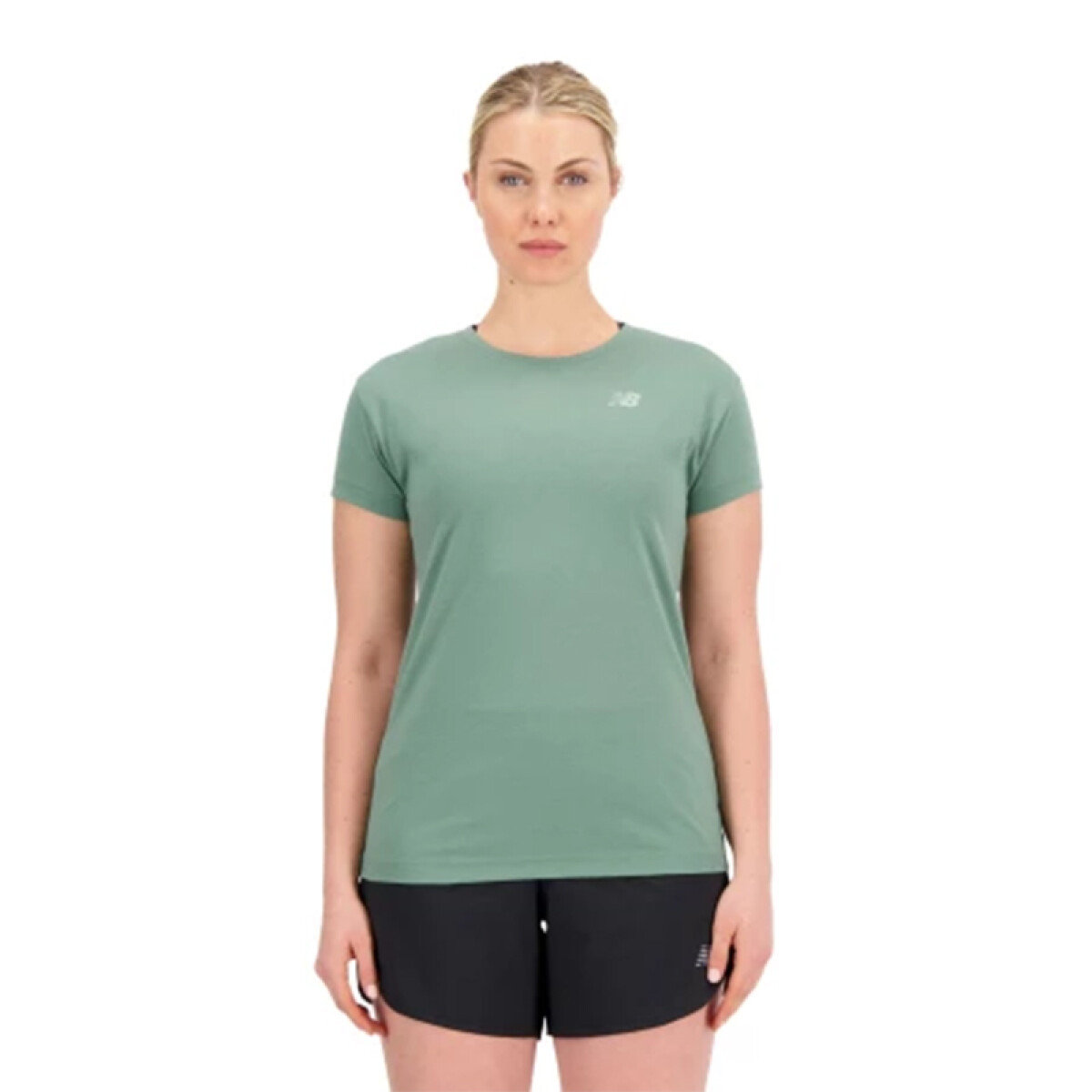 Remera New Balance Relentless Heathertech - Verde 