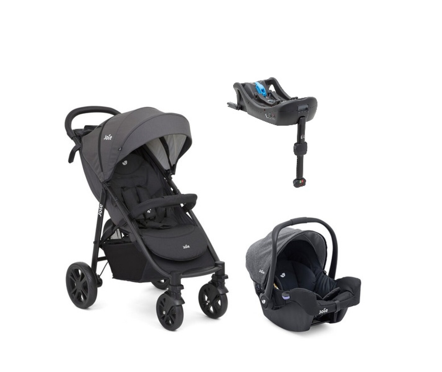 Travel System Litetrax 4 Coal JOIE c base ISOFIX 
