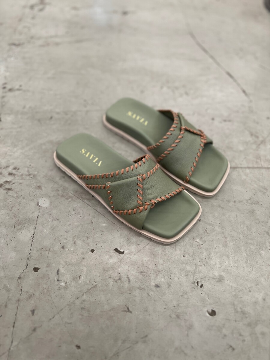 SANDALIA NEW AZALEA - Verde Y Came 