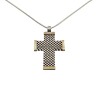 Dije Cruz Espiga-Plata 925 y Oro-Sin Piedra-CP5315 Sinpiedra