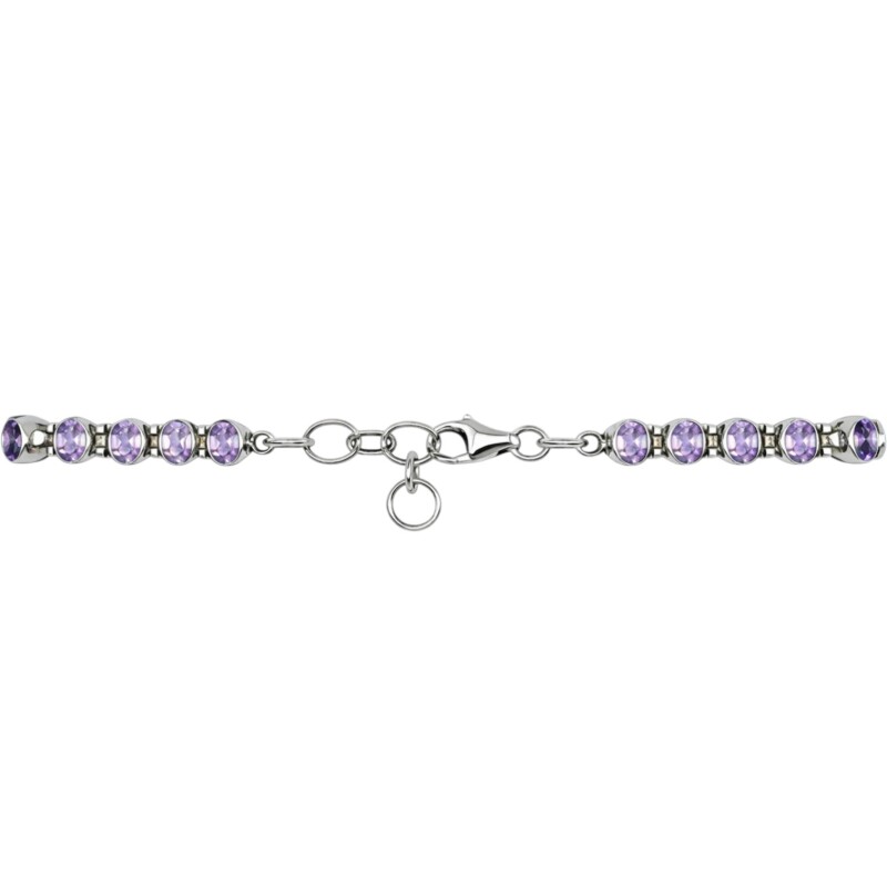 Pulsera Sin Fin - Plata 925 - Zirconia Lila - PU3907 conpiedra