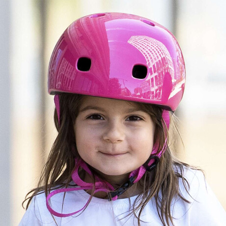 Casco Infantil Con Luz Micro Talle Único Rosa Oscuro