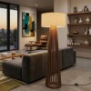 LAMPARA DE PIE IMBUIA CUP BEIGE CL COMB/MARRON Unica