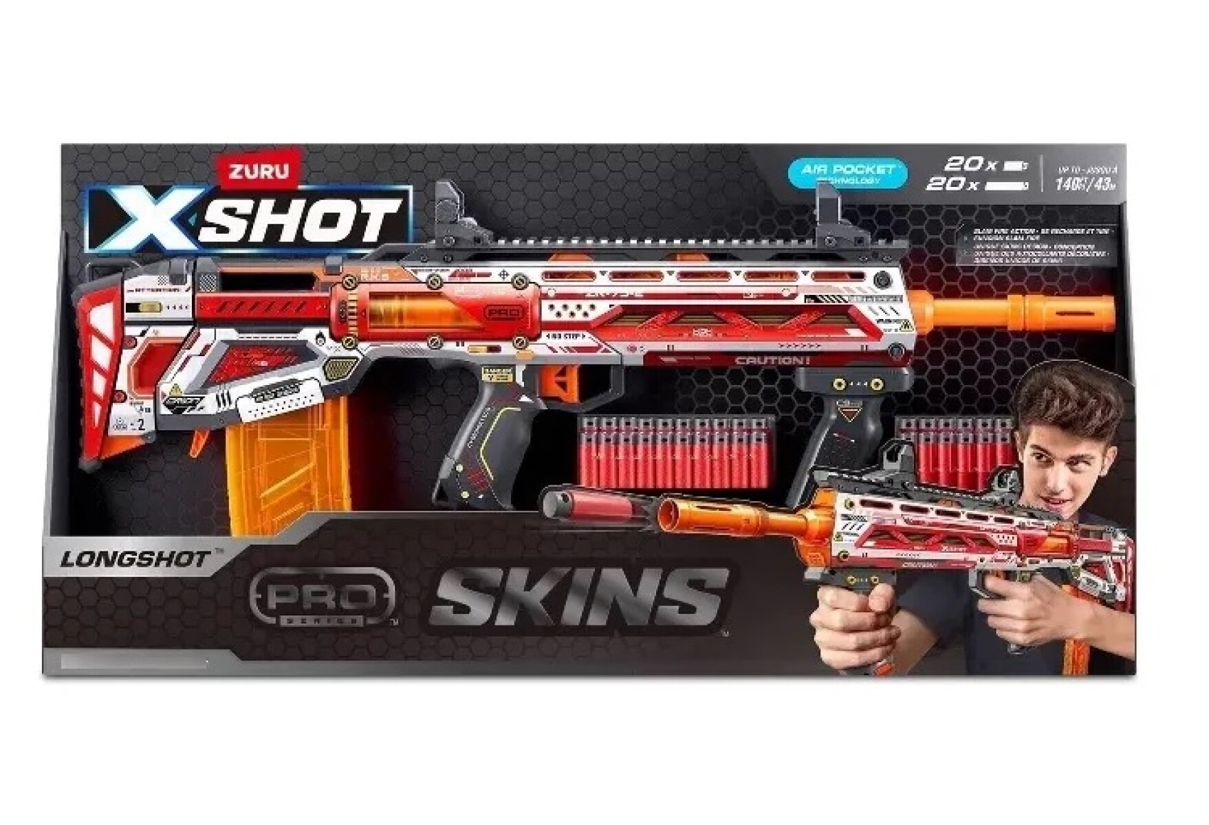 Lanzador Zuru Xshot Performance Long Shot (con 40 Dardos) 